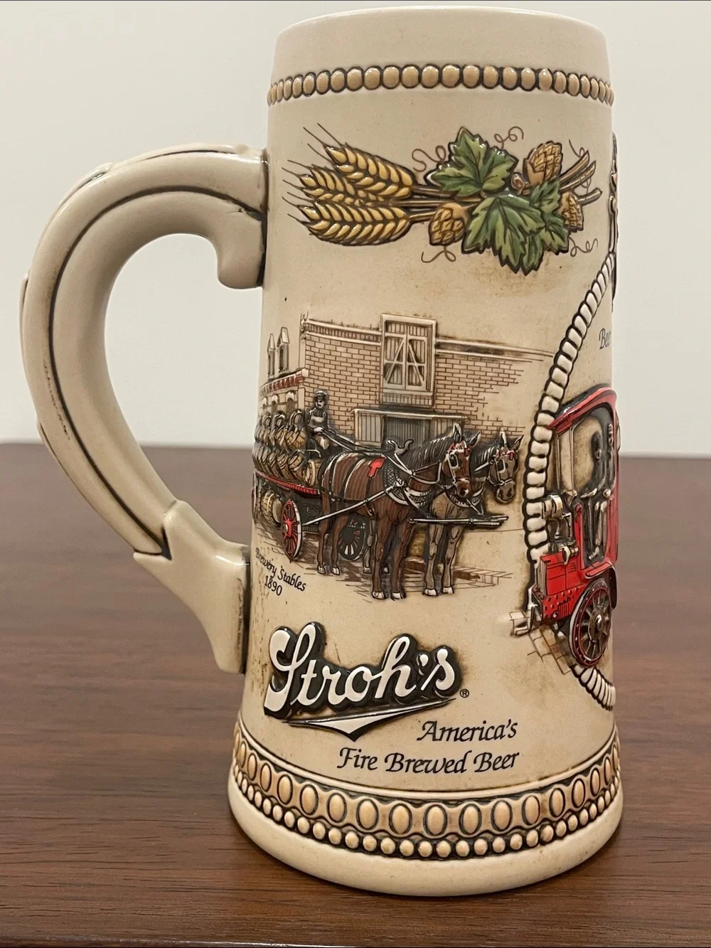 Vintage Stroh’s Beer Stein Heritage Series V “Packard Truck 1913”
